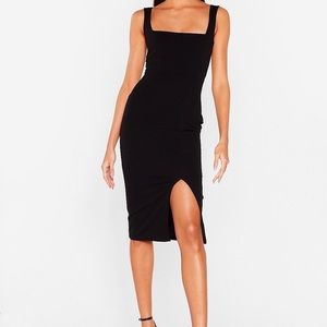 Nasty gal Squarin' to Go Midi Dress
